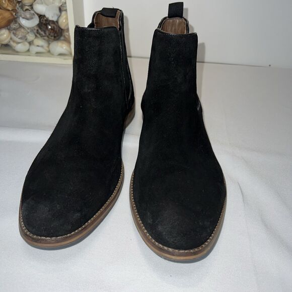 Modern Fiction Irony Suede Chelsea Boots Black Sz 11 Men’s - Picture 11 of 15